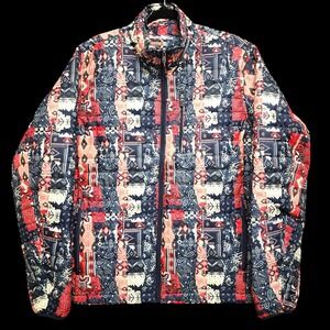 Hawke & Co Pro Performance Bandana Print Puffer Jacket Mens Large‎ Full Zip